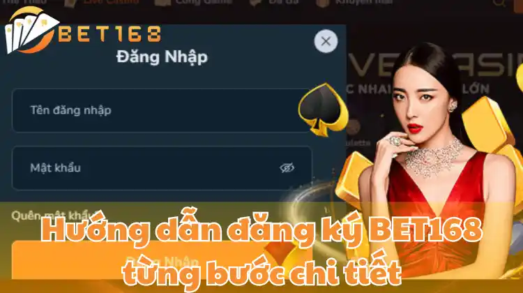 Hướng dẫn đăng ký Bet168 chi tiết